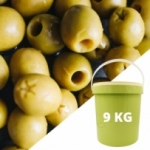 Olives vertes et dénoyautées Espagne  Seau de 9 kg