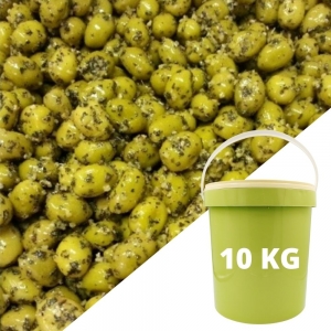 Olive sauce basilic calibre16/18  SEAU 10 KG