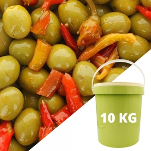 Olives sauce Tunisienne cal 16/18  SEAU 10 KG