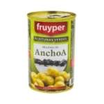 Olives farcies anchois<br /> boite 130g