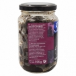 Olives noires dénoyautées  pot 37cl Savino Carton de 12 bocaux 37cl