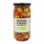 Cocktail d'olives dénoyautées BIO bocal 37cl<br>