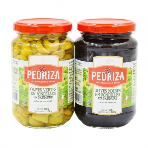 Olives noires en rondelles bocal 170g  Carton de 12 BOCAUX