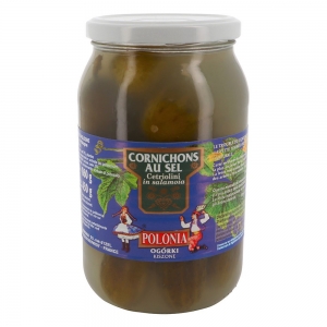 Cornichons au sel   bocal 430g Polonia Carton x 12 (pne 430gr)