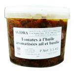 Tomates à l'huile ail et basilic  CT de 4 SEAU de 3.5 KG