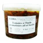 Tomates à l'huile ail et basilic<br>