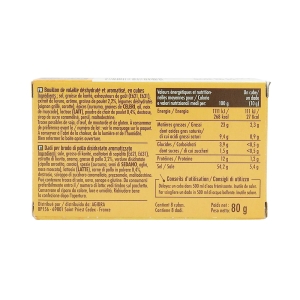 Bouillon de volaille paquet 80g Bédros  Carton de 12 x 80G