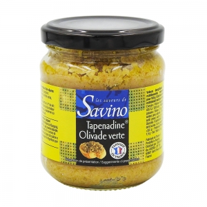 Tapenadine Olivade verte bocal 180g Savino  Carton 12 pots de 180gr