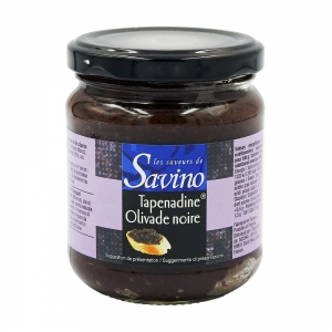 Tapenadine noire Savino pot 180g  Carton 12 pots de 180gr