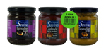 Trio tapenadines noire, verte, tomate Savino 180g<br>