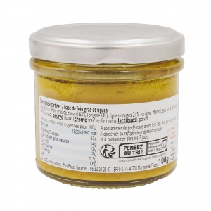 Délice de foie gras aux figues pot 100g  Carton 6 pots