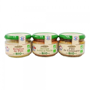 Pâté de campagne BIO France pot 180g  Carton 12 pots