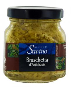 Bruschetta d'artichauts pot 140g Savino  Carton 12  pot de 140GR