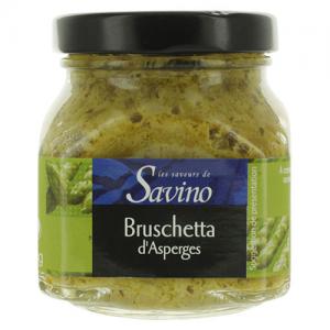 Bruschetta d'asperges vertes pot 140g Savino  Carton 12  pot de 140GR