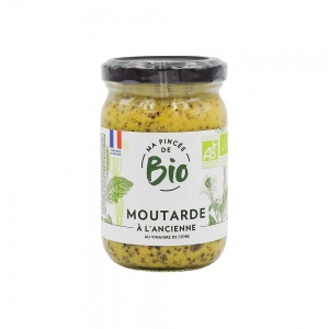 Moutarde à l'ancienne BIO pot 200g  CT DE 6