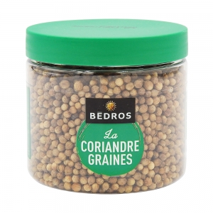 Coriandre graines pot 55g Bédros  Carton de 12 x 55 gr
