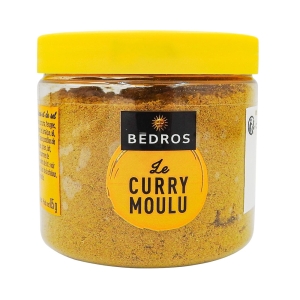 Curry moulu pot 85g Bédros  Carton de 12 x 85 gr