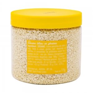 Sésame blanc pot 115g Bédros  Carton de 12 x 115 gr