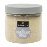 Poivre blanc moulu pot 100 gr Bédros<br>