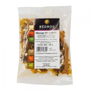 Mélange d'épices pour vin chaud sachet 50g Bédros  CARTONS DE 50 SACHETS