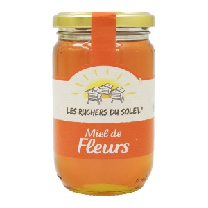 Miel bio de fleurs pot en verre 375gr en vente