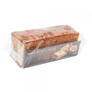 Pain d'épices toast aux noix &  figues paquet 150g CARTON DE 18 x 150GR