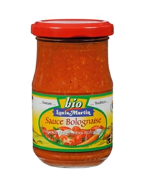 Sauce bolognaise BIO pot 190g L.Martin  Carton de 12 pots de 190 G