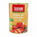 Pulpe de tomates en dés BIO boîte 400g<br>