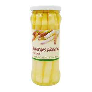 Asperges blanches pelées bocal 320g  CT 12