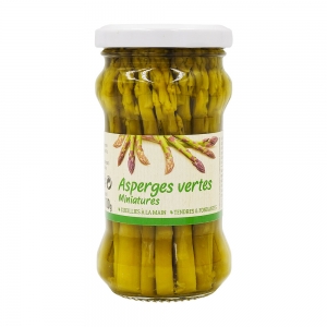 Asperges vertes minis Pérou bocal 100g  CT 12 POTS