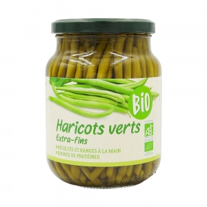 Haricots verts extra fins BIO bocal 720ml  CT 6 pots