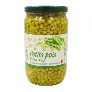 Petits pois extra-fin France bocal 720ml  CT 6