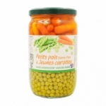 Petits pois et jeunes carottes France bocal 720ml<br>