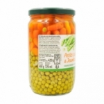 Petits pois et jeunes carottes France bocal 720ml  CT 6