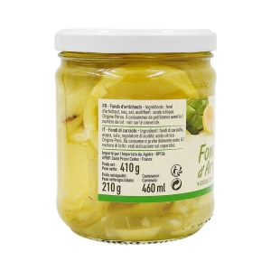 Fonds d'artichauts Pérou bocal 410g  CT 12 Bocaux