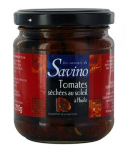 Tomates séchées à l'huile  pot 210g Savino Carton de 12 pots X 210 G