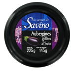 Aubergines grillées à l'huile pot 225g Savino<br>