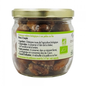 Châtaignes entières cuites BIO bocal 210g  CT 6 POTS