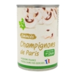 Champignons Paris émincés FRANCE boîte 1/2 12 BOITES