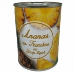 Ananas en tranches au sirop léger boîte pne 340g<br>