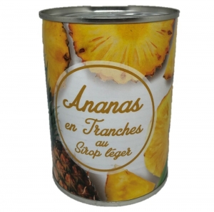 Ananas en tranches au sirop léger boîte pne 340g  24 BTES