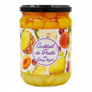 Cocktail de fruits au sirop léger pot pne 360g  12 BTES