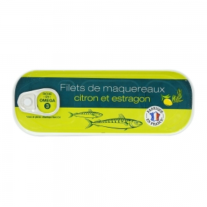 Filets de maquereaux citron-estragon conserve 176g CT 24