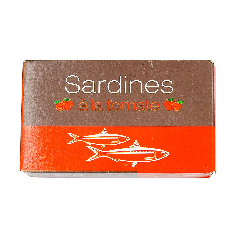 Grossiste Sardines à la tomate Maroc conserve 125g CT 54 BTE prix en gros