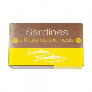 Sardines huile de tournesol Maroc conserve 125g CT 54 BTE