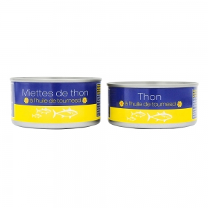 Thon entier huile tournesol 1/5 conserve pne 104g  CT 48 BTE