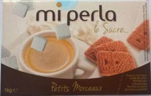 Sucre blanc petits morceaux  boîte 1kg CT DE 10