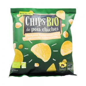 Chips de pois chiches BIO paquet 60g  CT 12 PQT