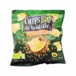 Chips de lentilles corail BIO paquet 60g  CT 12 PQT