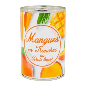 Mangue au sirop boite 425g  Carton de 24 (pne 235gr)